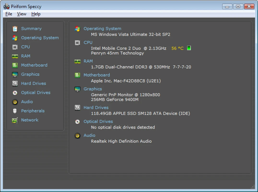 Speccy export dialog for XML and text system reports