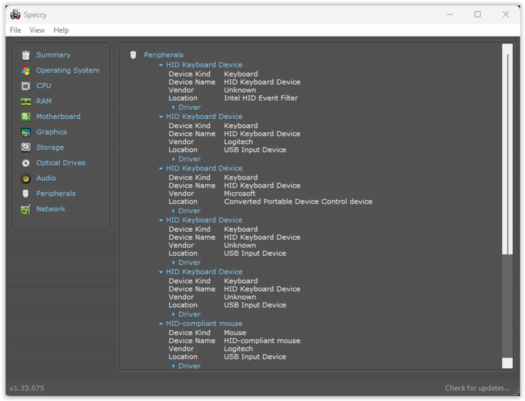 Speccy memory page showing module size, speed, and slots